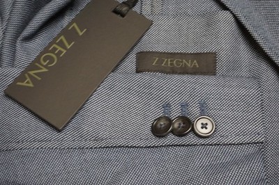 Ermenegildo Zegna Blue Nailhead Lightweight 100% Wool Sz 54 EU 44 US BRAND NEW