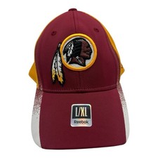 Vintage Reebok Washington Redskins Hat Cap Sz L/XL Stretch Fit NFL Football Y2K