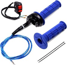 7/8" 22mm Twist Throttle Accelerator Handle Grip and Cable Set for 50cc 90cc 110