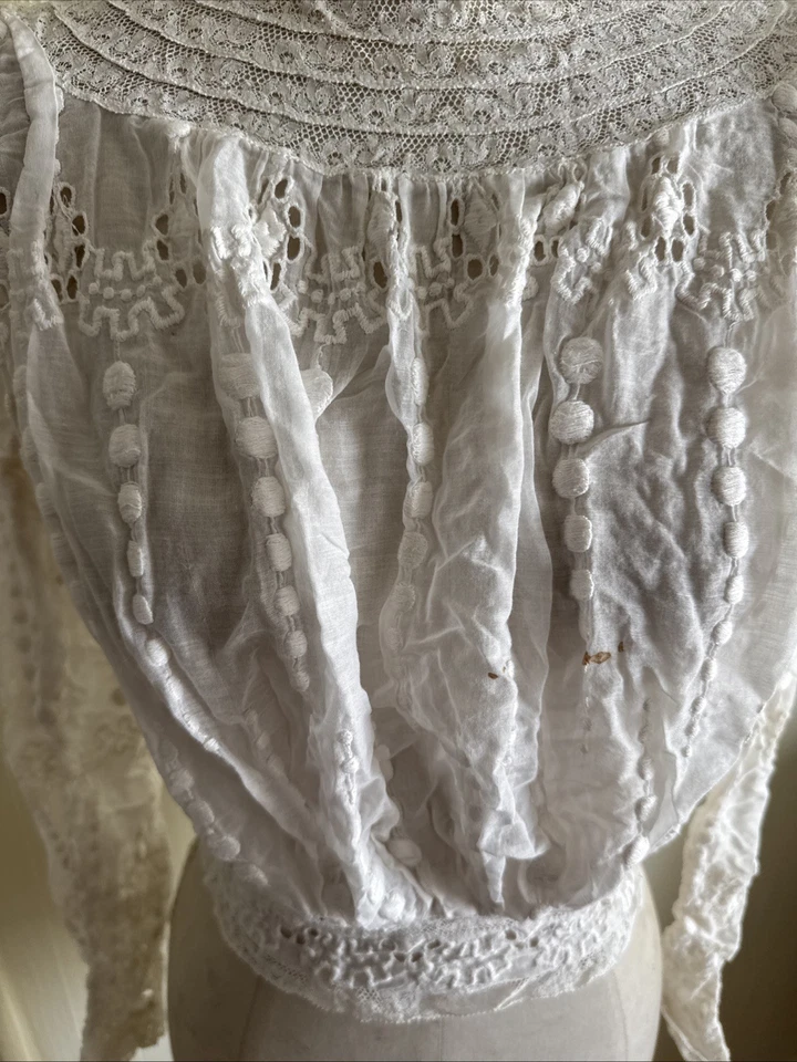 Vintage Antique Edwardian Embroidered Bodice - Image 2 of 4