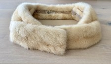 Elegant Blonde Mink Vintage Fur Collar / Wrap with Lining - MINT