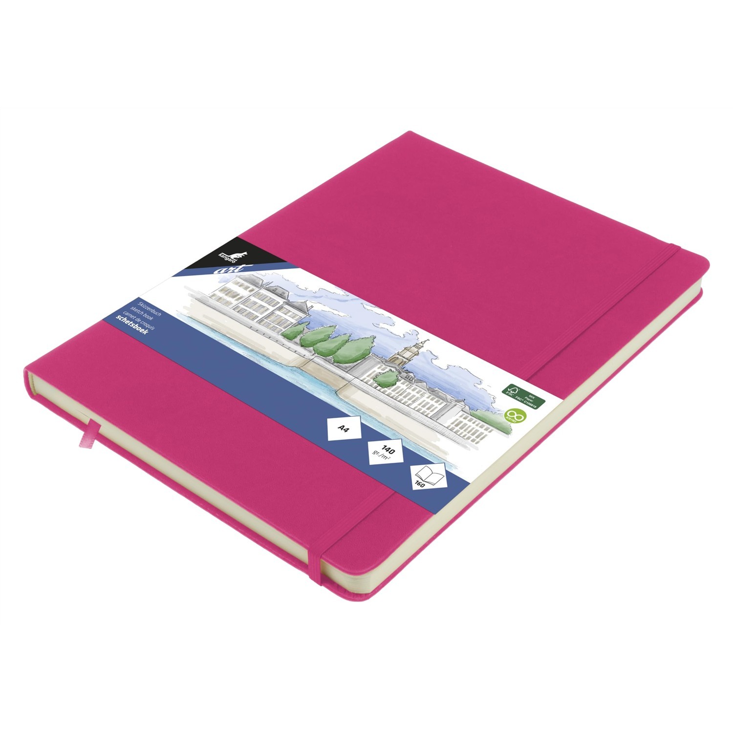 Cahier de croquis A4 à pages épaisses kangaro pour dessiner sans transparence
