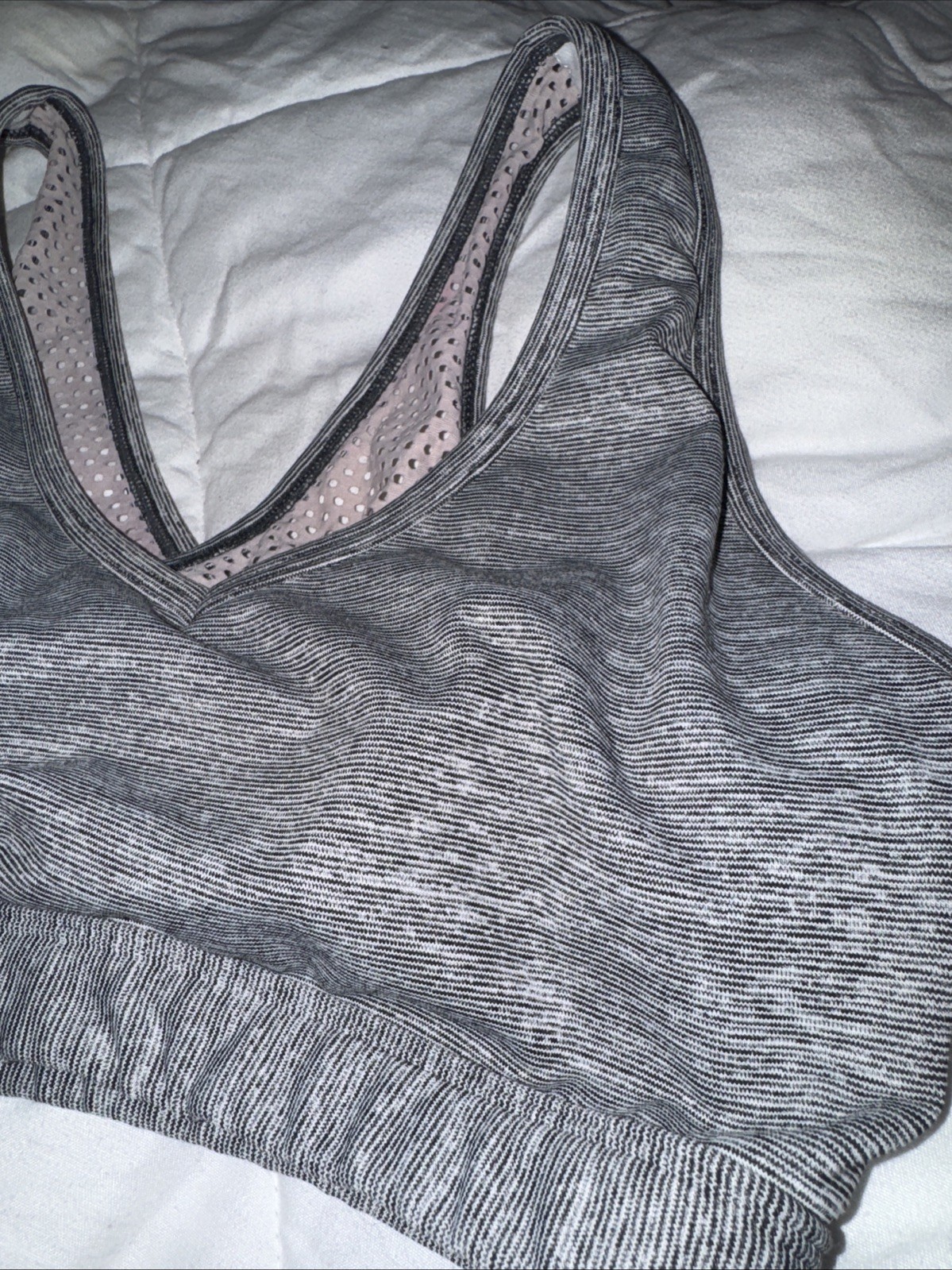 Gray & Pink Small Pullover Crossback Active Sport… - image 2