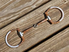 Lovely Sweet Iron Western Jointed Snaffle Bit with SS Dots Accents  4-3/4" 4.75"