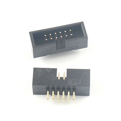 5Pcs 1.27mm Pitch 2x6 Pin 12 Pin Straight Male Shrouded Box Header IDC Connector
