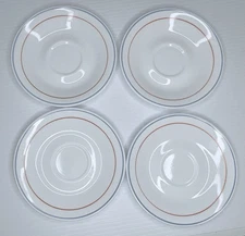 4 Corelle Country Cornflower Saucers 6.125"