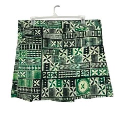 RipSkirt Skirt Womens 2XL Green Patchwork Print Pockets Beach Resort Coastal