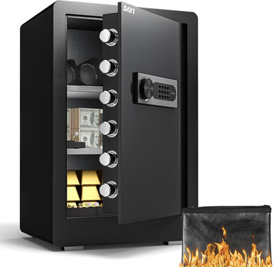DAYI Safe Box, 3.0 Cubic Feet Home Safes with Fireproof Waterproof Bag, Security