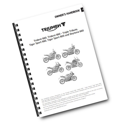 TRIUMPH OWNERS HANDBOOK USER MANUAL - 2026 - TRIDENT 660 VIN ACB1390 CN3031