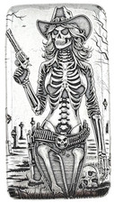 10 ozt 999 Fine Silver Art Bar- GUNSLINGING - ADAMO TECHNE - Limited 65.42 per troy oz