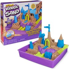 Deluxe Beach Castle Playset with 2.5lbs Kinetic Sand, Tools Molds for Kids