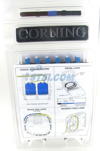 Corning CCH Splice Cassette, 12 Fiber, LC Duplex OS2, CCH-CS12-A9-P00RJ ~STSI - Picture 2 of 3