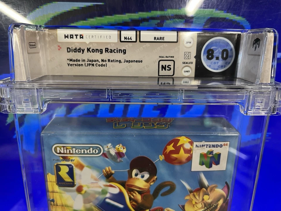 1997 N64 Diddy Kong Racing JPN Japan Nintendo 64 Graded WATA 8.0 NS SEALED New - Image 2 of 4