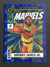 Bronny James Jr. 2024-25 Panini Donruss Net Marvels Blue Laser RC /49 #11