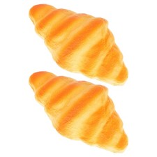2Pcs Realistic Artificial Bread Props Lifelike Faux Bread Display Model