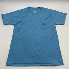 Guy Harvey  By Afico Bluewater T-Shirt Men M Blue Graphic Print Logo ..#30405