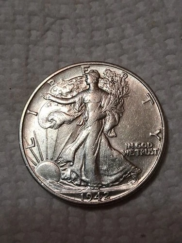 1942 Walking Liberty Half Dollar In VF To EF Condition In My Opinion. #413