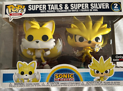 Funko Pop! Games Sonic the Hedgehog Super Tails & Super Silver 2-Pack Exclusive