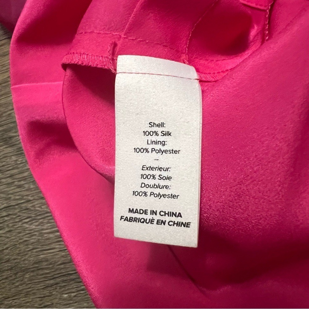 Cinq a Sept Katerina Silk Organza Top 100% Pink S… - image 7