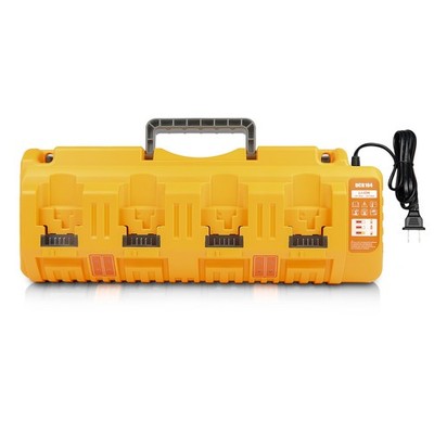 4-Ports Schnellladegerät Ersatz für Dewalt 12V 20V Max Akku Ladestation DCB104,