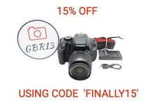 Canon 600D DSLR Camera 18MP 18-55mm Lens Kit VG Refurbished 12M Warranty