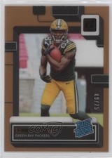 2022 Panini Clearly Donruss Rated Rookie Orange 9/75 Romeo Doubs #85 7rv