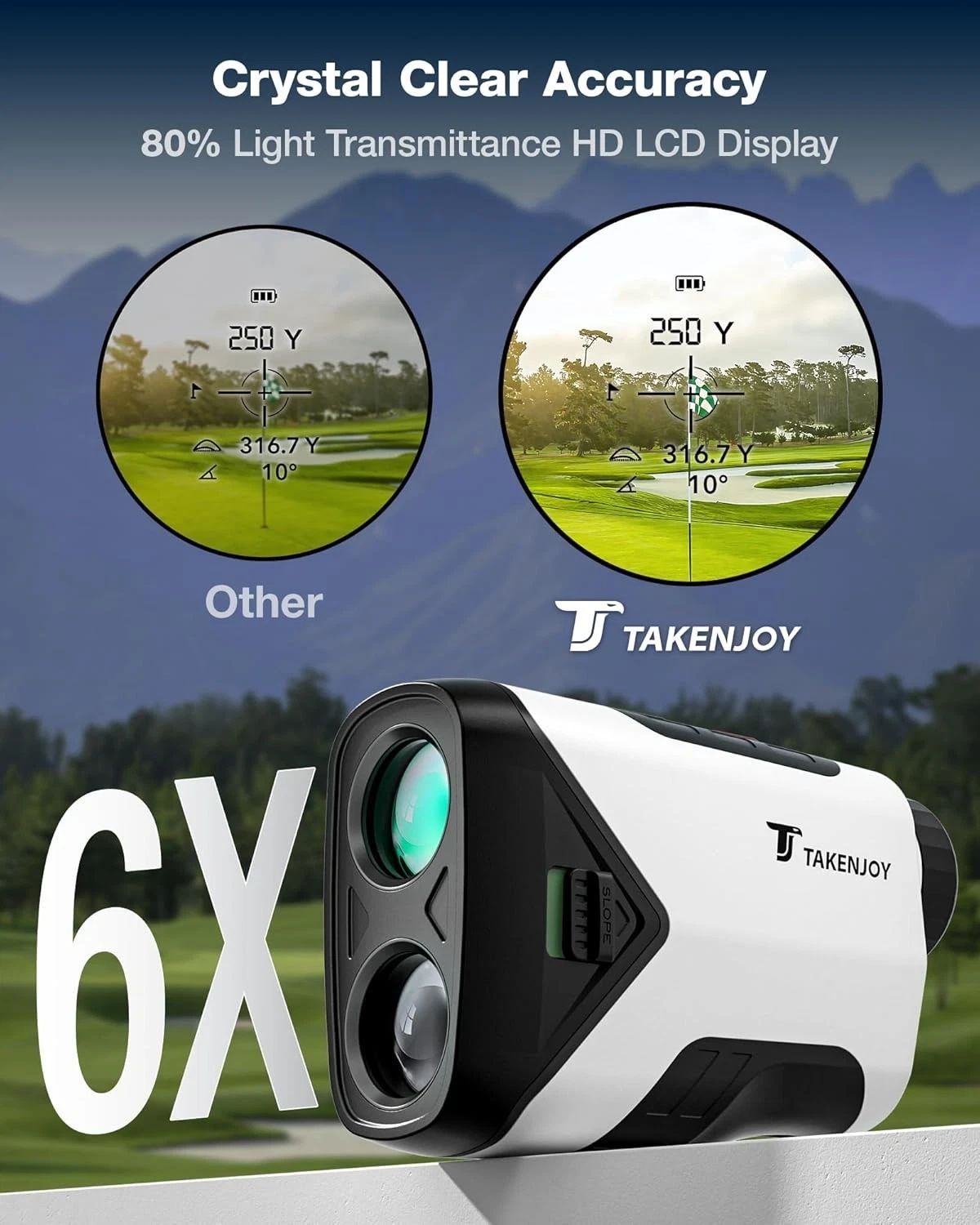 Takenjoy 1200Y Golf Range Finder with Slope thumbnail