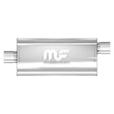 MagnaFlow 12289 - Stainless Steel Oval Bi-Direction Satin Gray Exhaust Muffler (