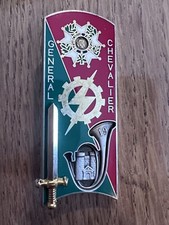 ORIGINAL MILITAIRE INSIGNE PROMO CHASSEUR LÉGION GÉNÉRAL CHEVALIER / BALME TBE