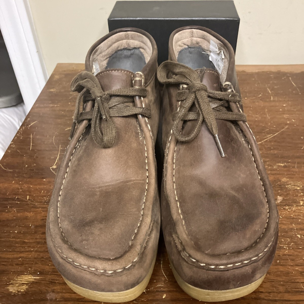 Clarks Stinson Hi Brown Oily Leather Men\'s Chukka Boots Size 8.5 Clarks STINSON HI Mens Size 11 M Brown Oily Leather Casual  main image 3