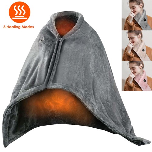Heated Wrap Scarf Outdoor Winter Warm Shawl Cordless Wearable Blanket for Women