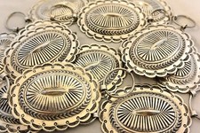 10.8 ozt. Heavy  Thick Navajo CONCHO BELT Hand Wrought STERLING SILVER  buckle