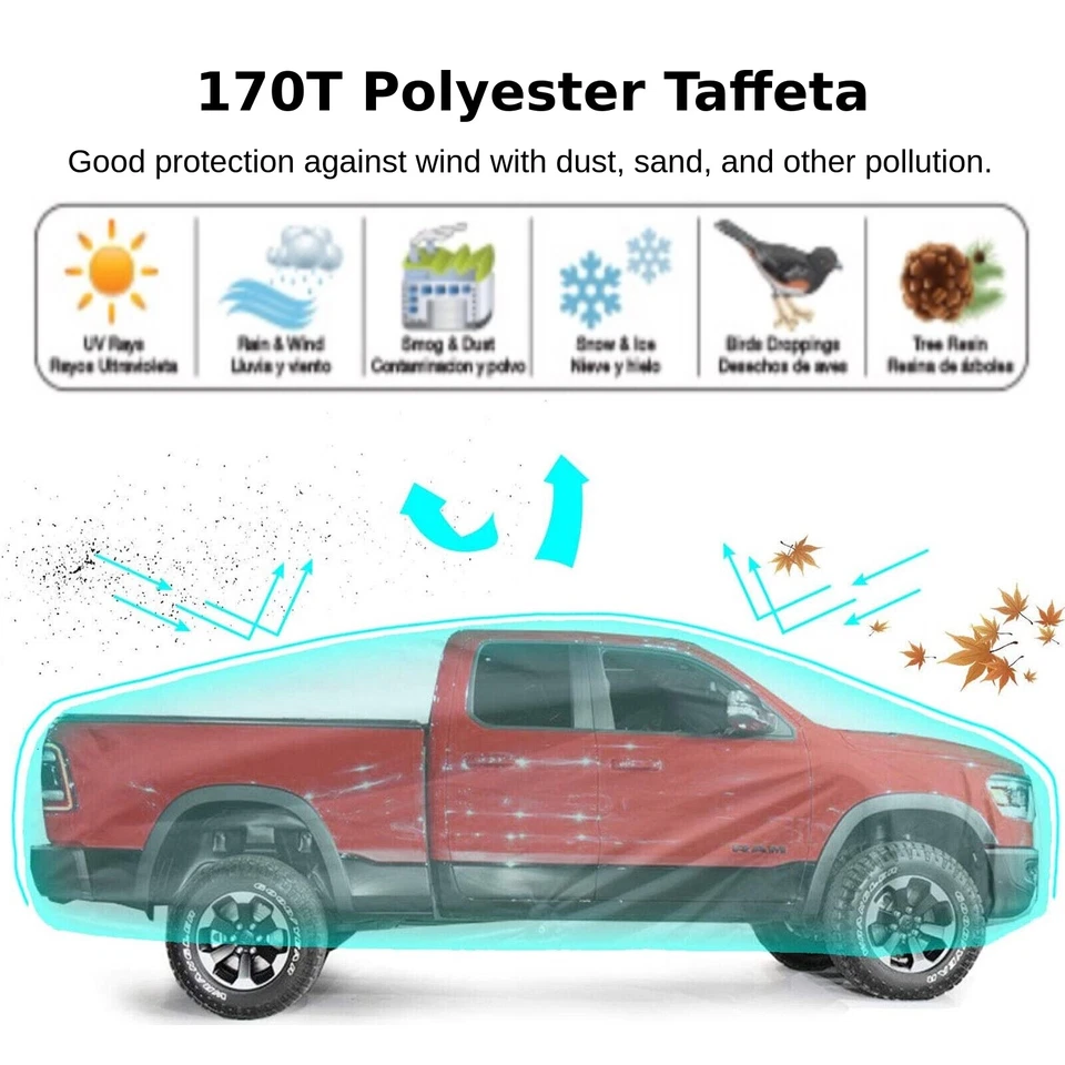 For Chevy C10 C20 C30 C1500 Pickup Truck Car Cover Waterproof Dust UV Protector - Изображение 3 из 4