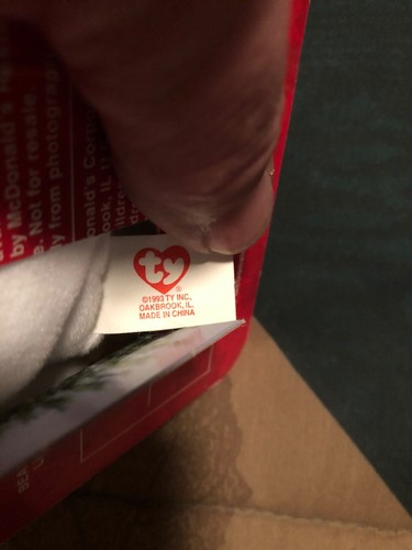 Rare ERRORS misprint Maple the Bear Ty Teenie Original Beanie In Package 1993 97 - Picture 8 of 8