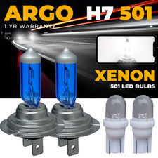 H7 Xenon White Headlight Bulbs 499 Super 100w Halogen Hid 501 Led Side light 12v