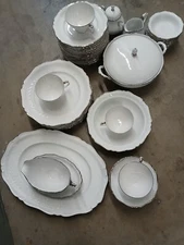 Royal Princess Dinnerware 50 Pic - Princess Platinum - Baveria Germany 