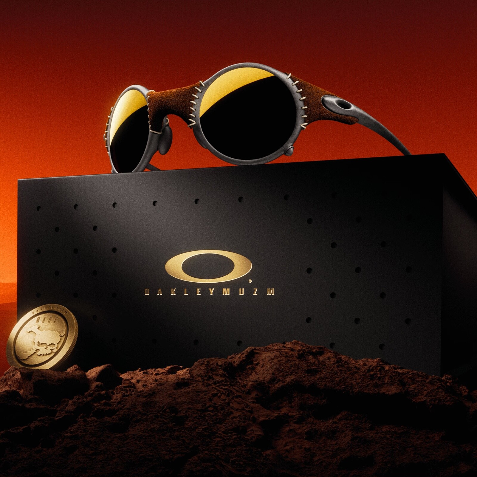 Oakley MUZM Mars X-Metal Leather frame and Prizm 24K lenses