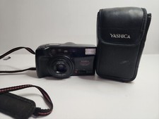YASHICA ZOOMTEC QD AF 35mm P&S FOTOCAMERA 35-70mm ZOOM cinturino custodia FUNZIONA con BATTERIE