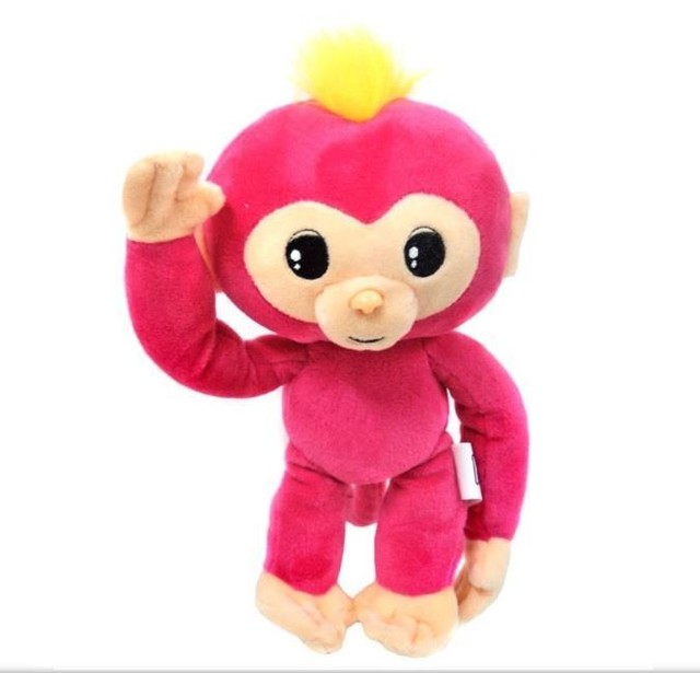 Fingerlings Baby Monkey Plush w/Sound, Bendable Arms, Pink w/Yellow Hair | eBay