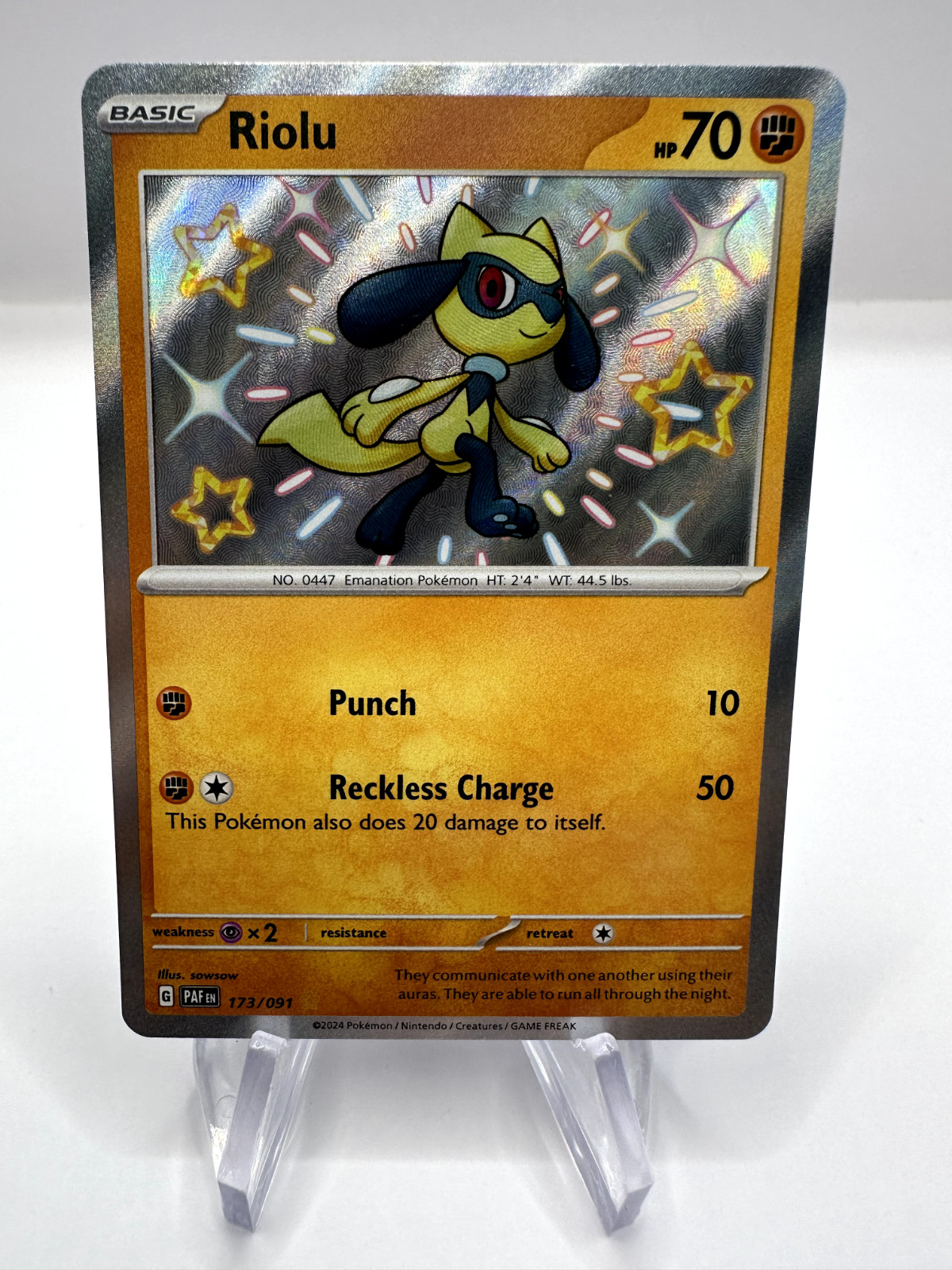 Riolu 2024 Scarlet & Violet: Paldean Fates #173/091 Shiny Rare Price Guide - Sports Card Investor Riolu 2024 Scarlet & Violet: Paldean Fates #173/091 Shiny Rare Price Guide - Sports Card Investor