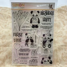 Simon Says Stamp Party Like a Panda Brand New Set Rubber Dies Stamp!