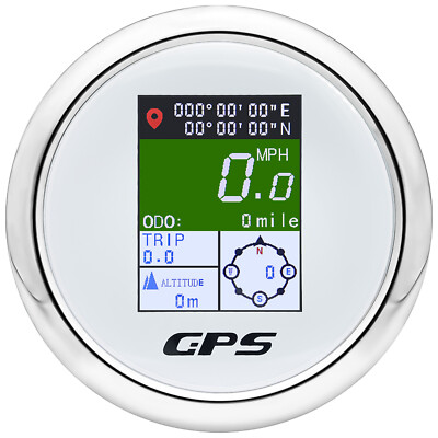 85mm weißes LCD digitales GPS Geschwindigkeitsmesser Odometer für Bootswagen