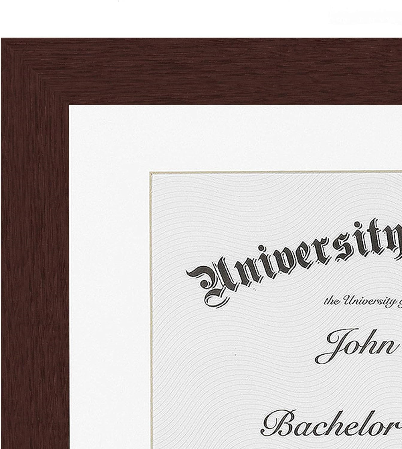 Americanflat 11x14 Diploma Frame in Mahogany Displays 8.5x11 With Mat