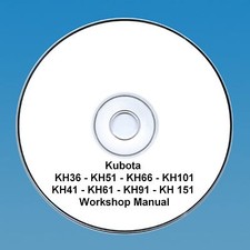 Kubota KH 36-151 Series Excavator / Digger - Workshop Manual.