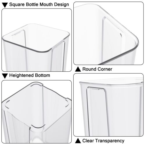 6 Packs Plastic Square Flower Vases Clear Acrylic Flower Vases for Centerpieces - Picture 3 of 7