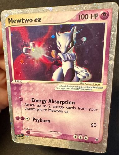 Mewtwo ex SWIRL! 101/109 EX Ruby & Sapphire Pokemon Card Nintendo Holo Rare - Mp - Bild 3 von 5