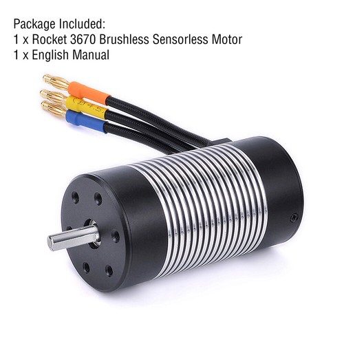 Rocket 3670 Brushless Sensorless Motor 2650KV 2150KV 1900KV for 1/8 1/10 RC Car - Picture 11 of 16