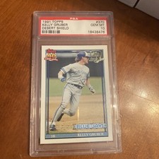 1991 Topps Desert Shield #370 KELLY GRUBER PSA 10 BLUE JAYS