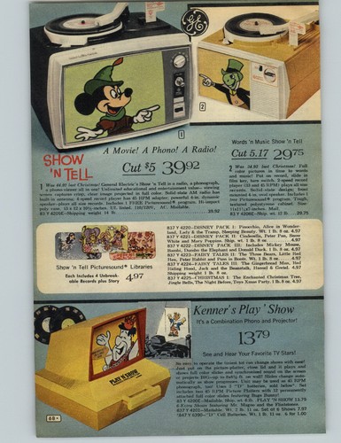 1970 PAPER AD GE Show'N Tell Zither Kenner Play Show Xylomatic Close 'N Play - Picture 2 of 2