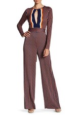 SZ 12 Diane von Furstenberg Starla Silk Blend Jumpsuit NWT 698